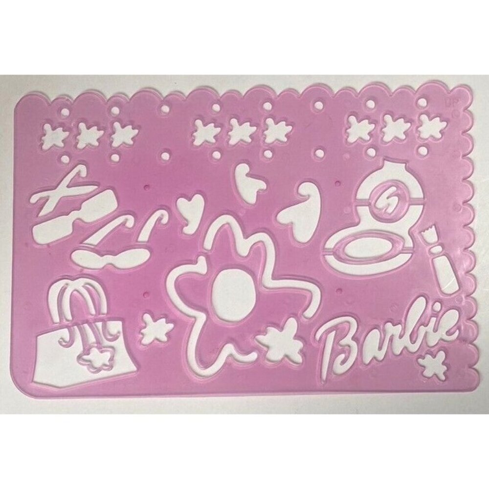 Vintage Barbie-Themed Pink Stencil Template For Crafting & Card Making Purse Ret - Picture 1 of 3
